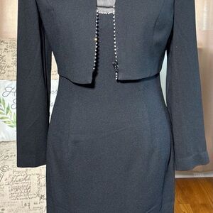 Women’s Black Two piece Set..Dress with Jacket by Nah Nah .. size 8